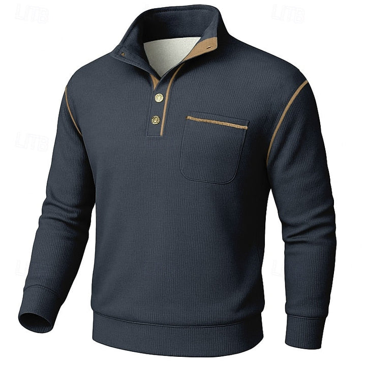 Conrad | Texturerad Halvknäpp Pullover