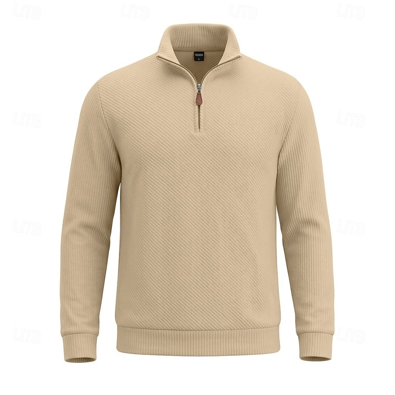 Quentin | Texturerad Quarter-Zip Pullover