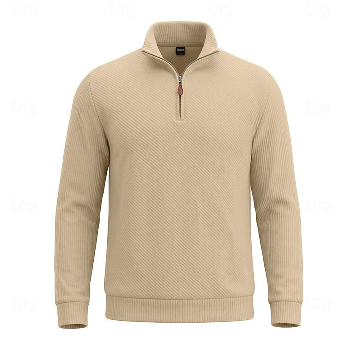 Quentin | Texturerad Quarter-Zip Pullover