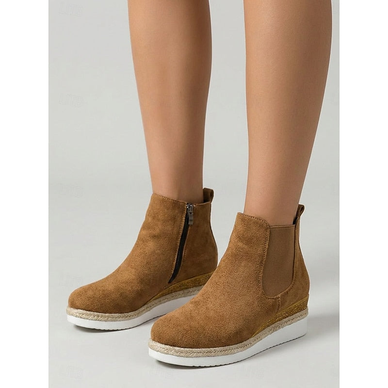 Vera | Mysiga Wedge Ankelstövlar