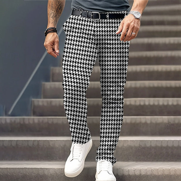 Nolan | Skräddarsydd Houndstooth Byxor