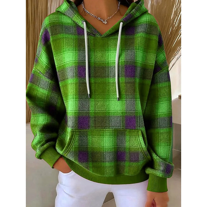 Sadie | Mysig Rutig Hoodie