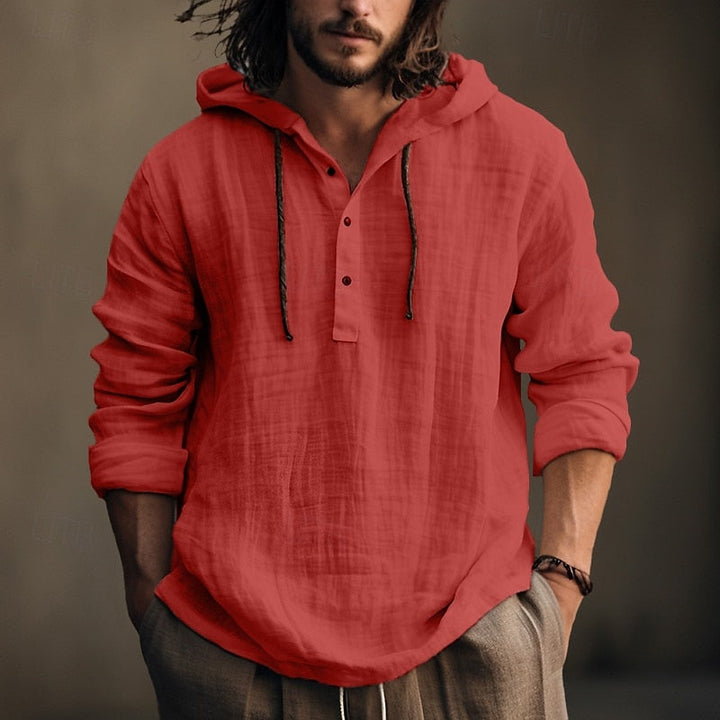 Roman | Avslappnad Hooded Skjorta