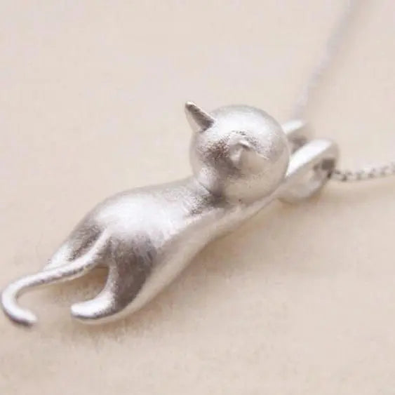 Nancy | Stilig Silver Katt Hänge