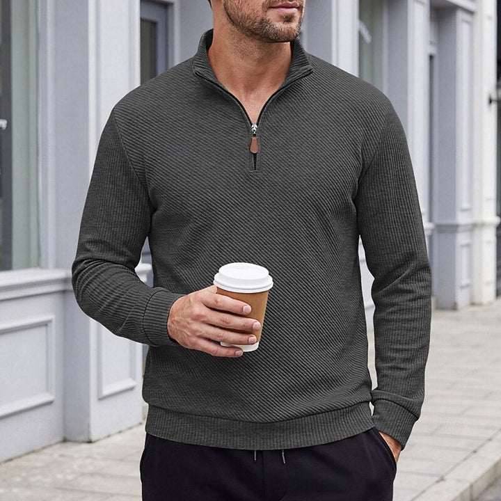 Quentin | Texturerad Quarter-Zip Pullover