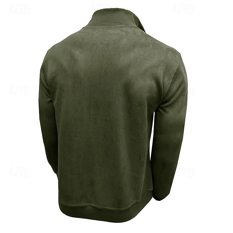 Caleb | Kvartdraget Ståkrage Sweatshirt