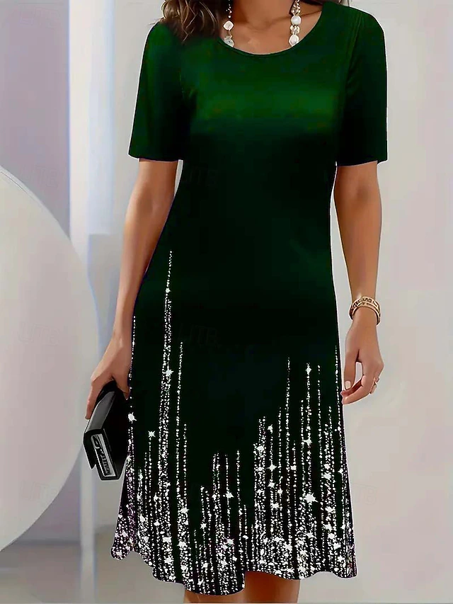 Ingrid | Shimmer-Hem Midi Klänning