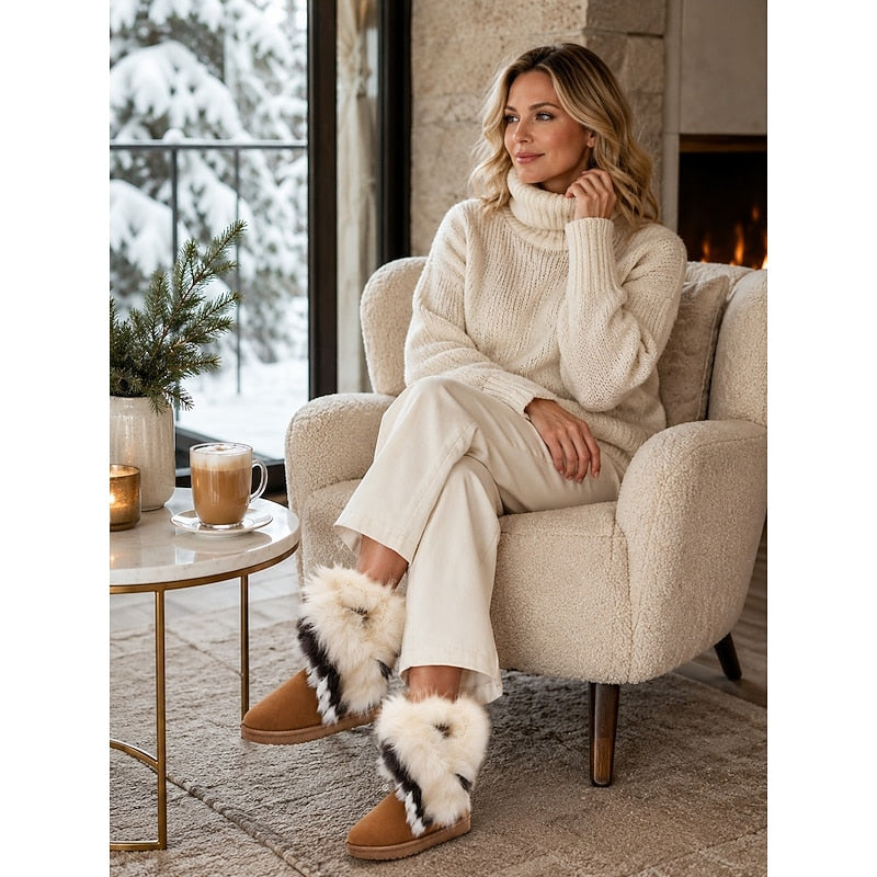 Ramona | Fuzzy-Trimmed Vinterstövlar