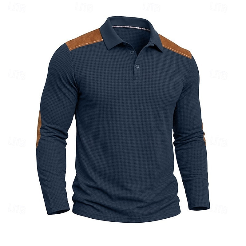 Bennett | Texturerad Färgblock Polo Skjorta