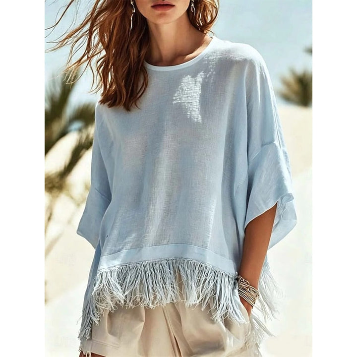 Vera | Franjed Hem Avslappnad Blus