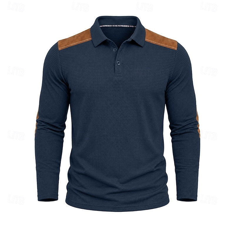 Bennett | Texturerad Färgblock Polo Skjorta