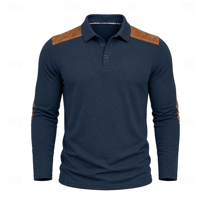 Bennett | Texturerad Färgblock Polo Skjorta
