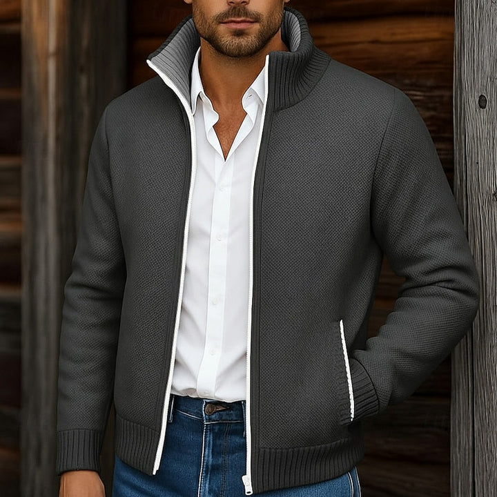Gregory | Ståkrage Zip Cardigan