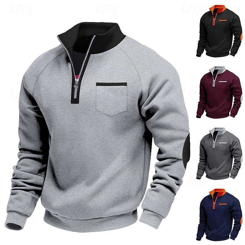 Keith | Quarter-Zip Färgblöck Pullover