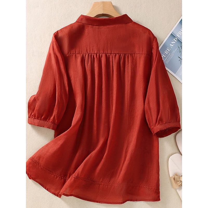 Paige | Broderad Peter Pan-krage Blus