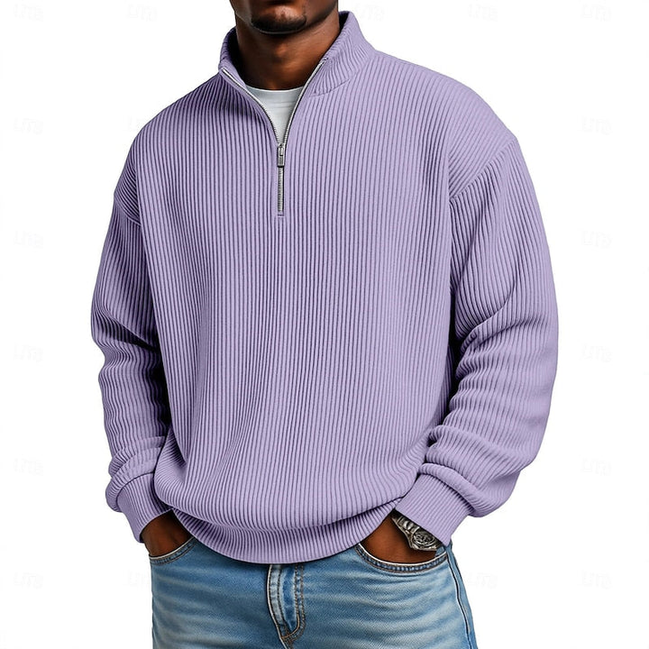 Harlan | Ribbad Quarter-Zip Pullover