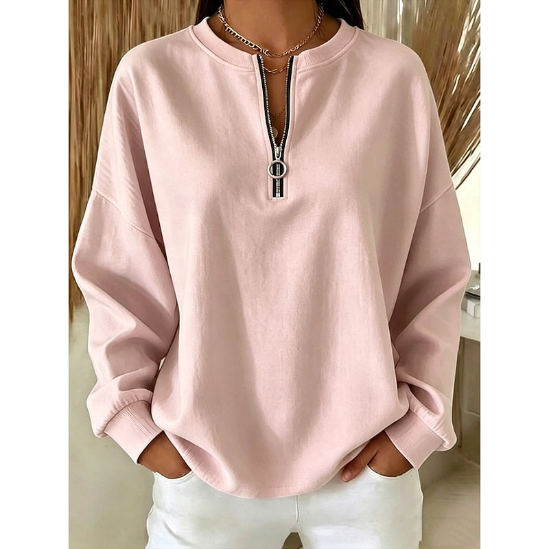 Adeline | Quarter-Zip Höghalssweatshirt