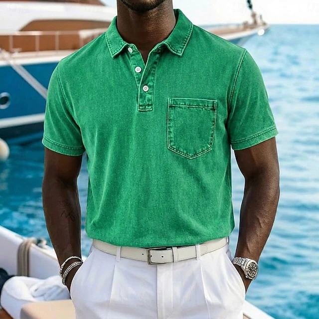 Vincent | Vintage-Washad Polo Skjorta