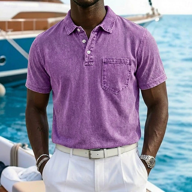 Vincent | Vintage-Washad Polo Skjorta