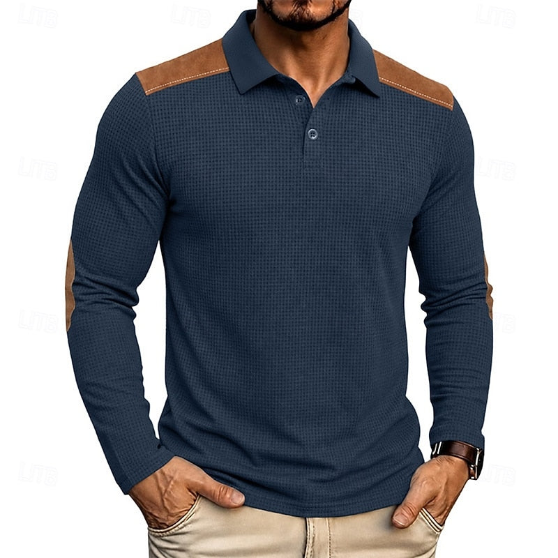 Bennett | Texturerad Färgblock Polo Skjorta