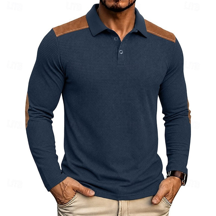 Bennett | Texturerad Färgblock Polo Skjorta