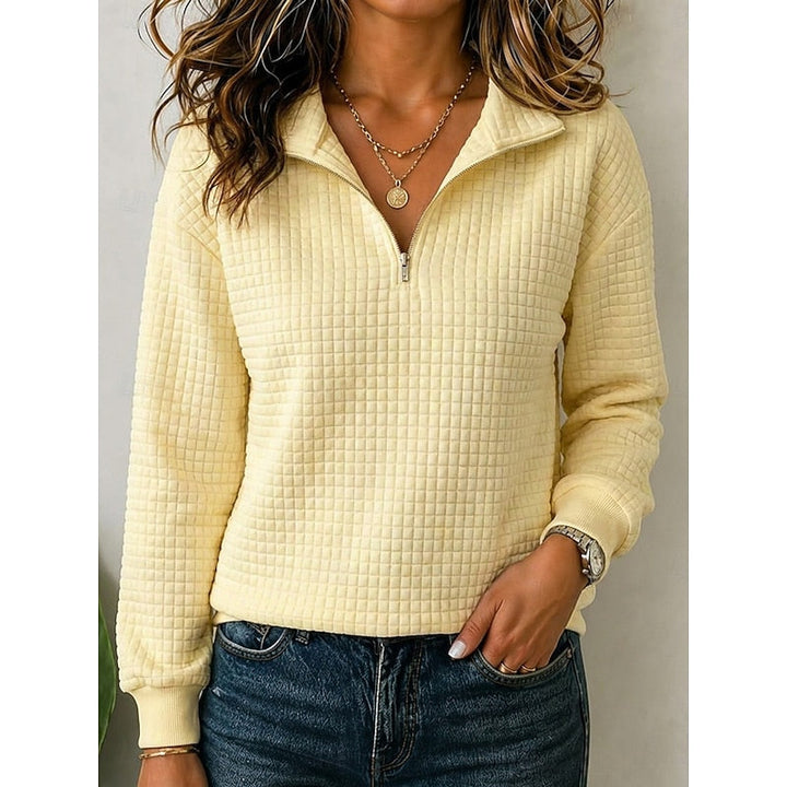 Annette | Texturerad Quarter-Zip Pullover