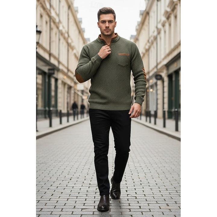 Russell | Texturerad Waffle Henley Skjorta