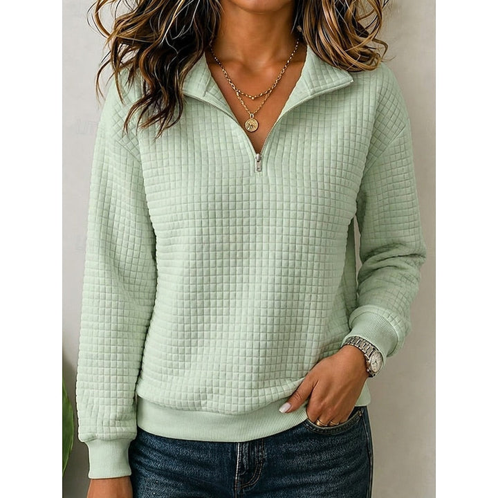 Annette | Texturerad Quarter-Zip Pullover
