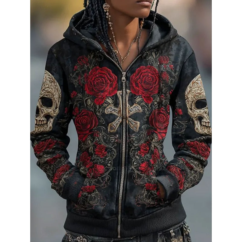Willow | Skalle &amp; Ros Halloween Zip-Up Hoodie