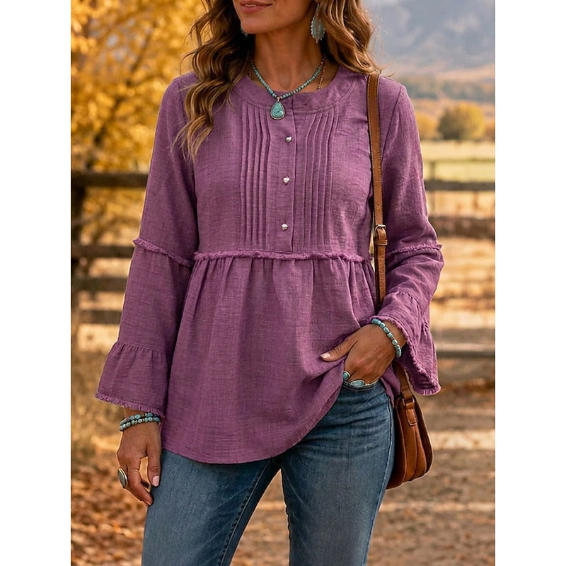 Rosalyn | Pyntad Peplum Blus