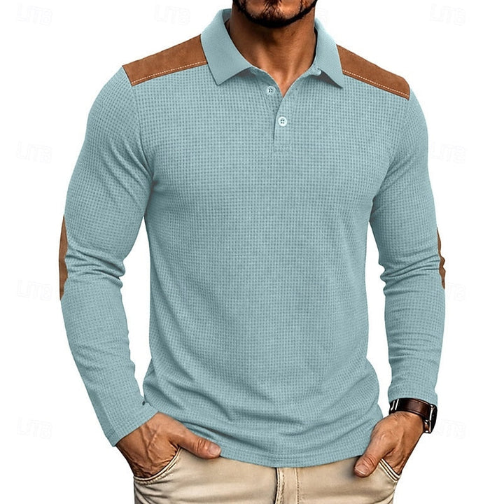 Bennett | Texturerad Färgblock Polo Skjorta