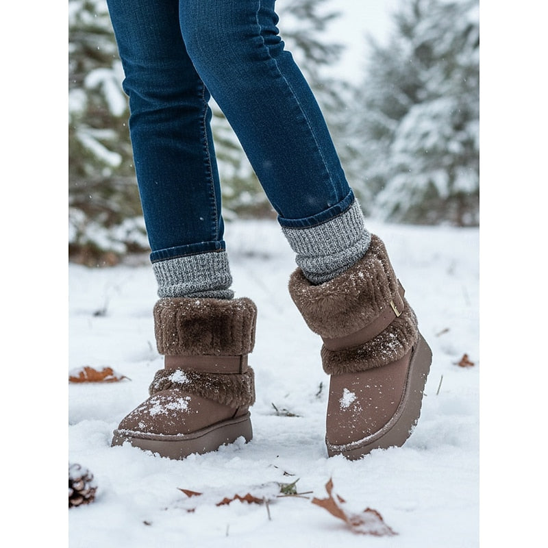Cecily | Mysiga snöboots med pälsdetaljer