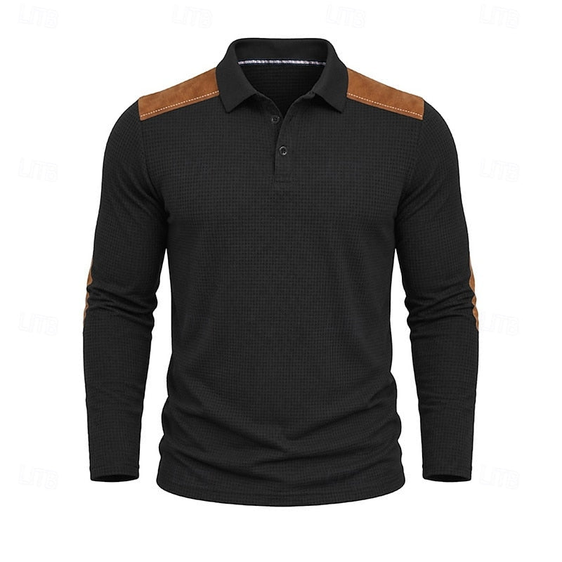 Bennett | Texturerad Färgblock Polo Skjorta
