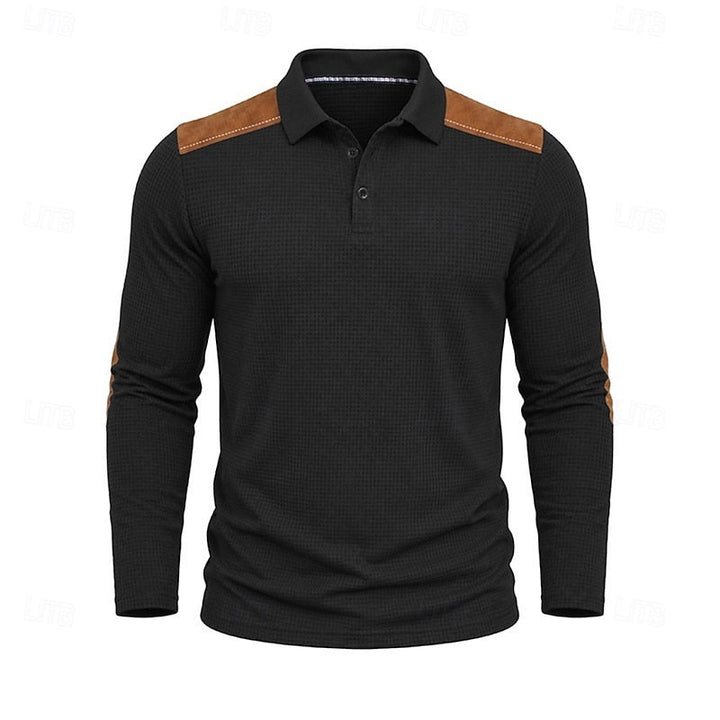 Bennett | Texturerad Färgblock Polo Skjorta