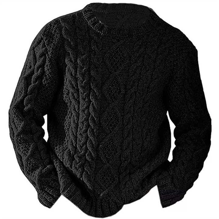 Ellis | Kabelstickad Crew Neck Tröja