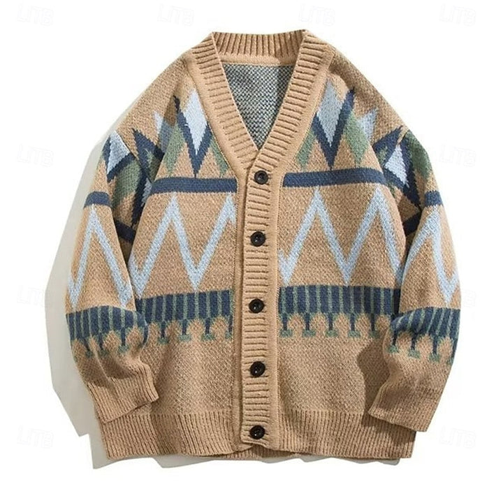 Marcus | Mönstrad Knapp-Up Cardigan