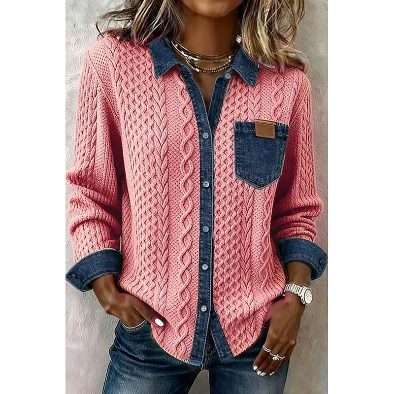 Colette | Texturerad Kontrastskjorta
