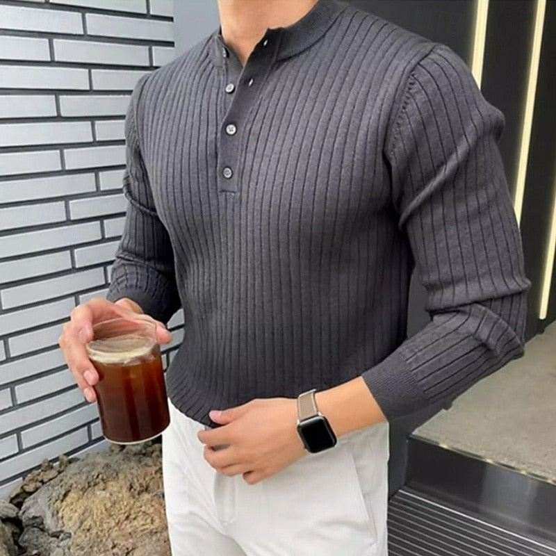 Theo | Ribbad Henley Tröja