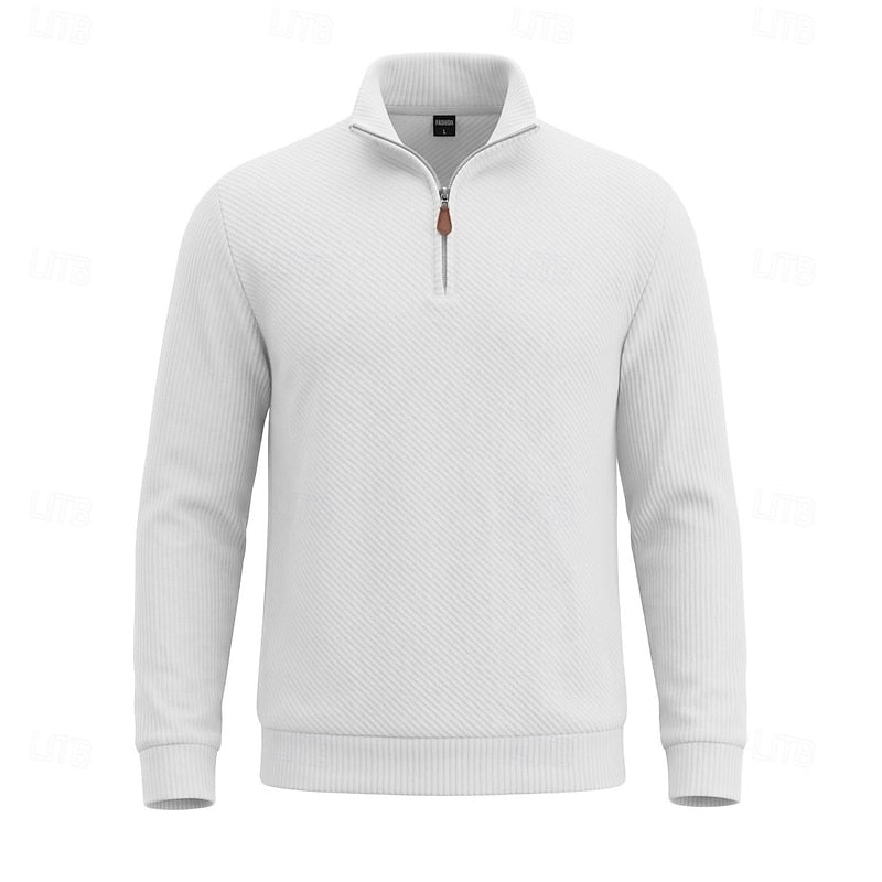 Quentin | Texturerad Quarter-Zip Pullover