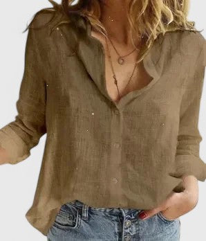 Rosanne | Avslappnad Knapp-up Blus