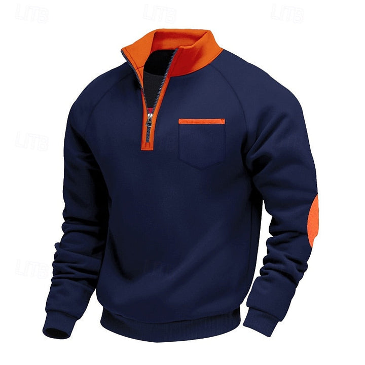 Keith | Quarter-Zip Färgblöck Pullover