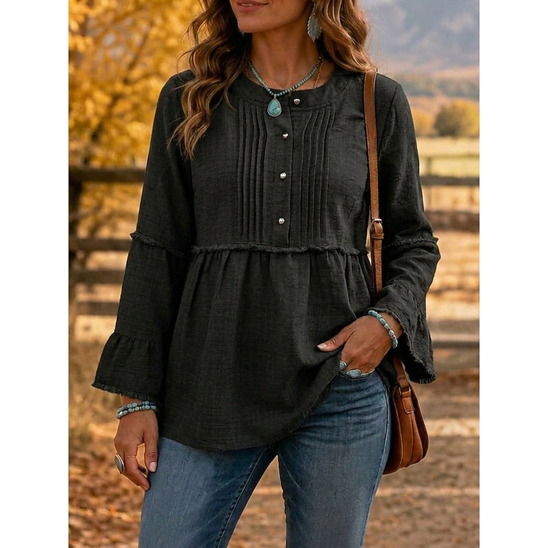 Rosalyn | Pyntad Peplum Blus