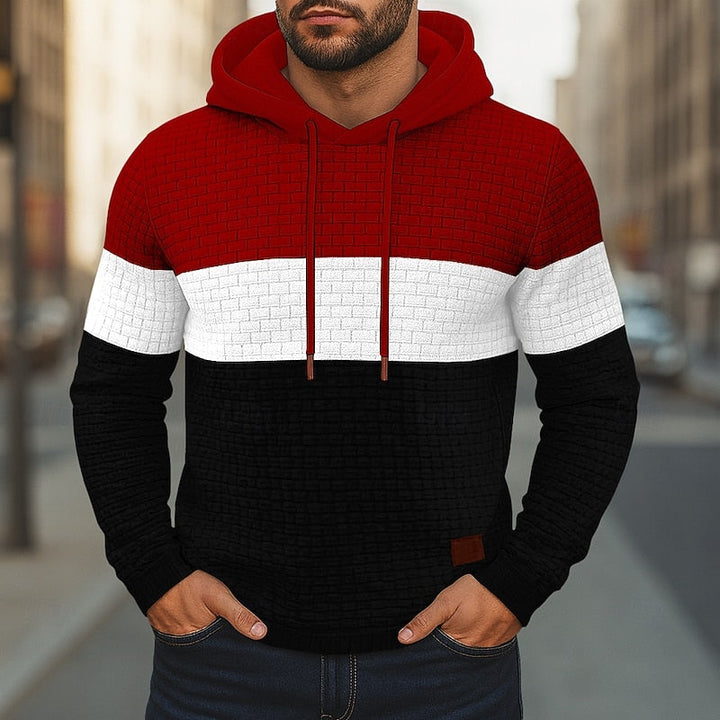Hollis | Färgglad Texturerad Hoodie