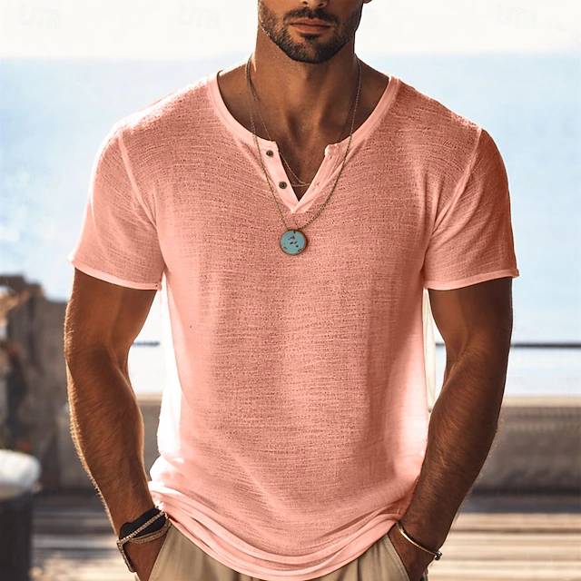Oliver | Avslappnad Henley T-Shirt