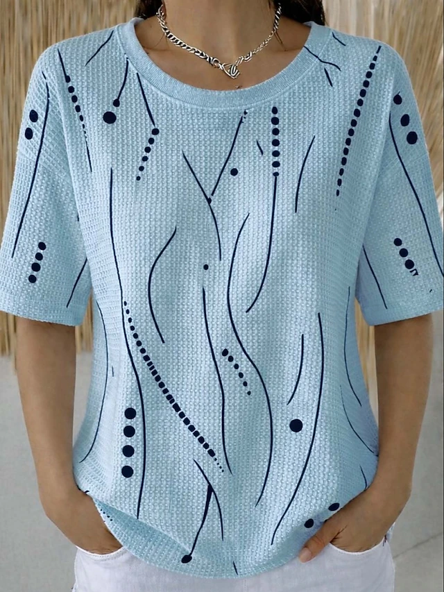Sylvia | Texturerad Kortärmad Topp