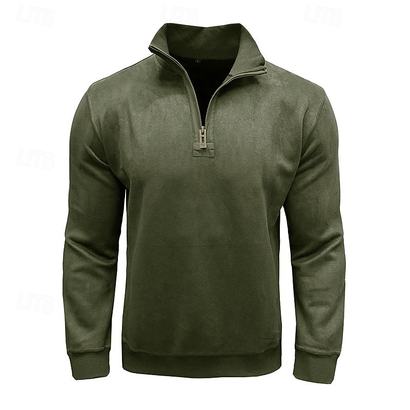 Caleb | Kvartdraget Ståkrage Sweatshirt