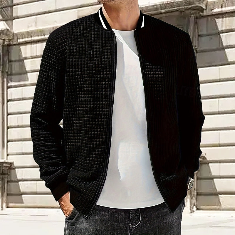 Zachary | Texturerad Bomberjacka