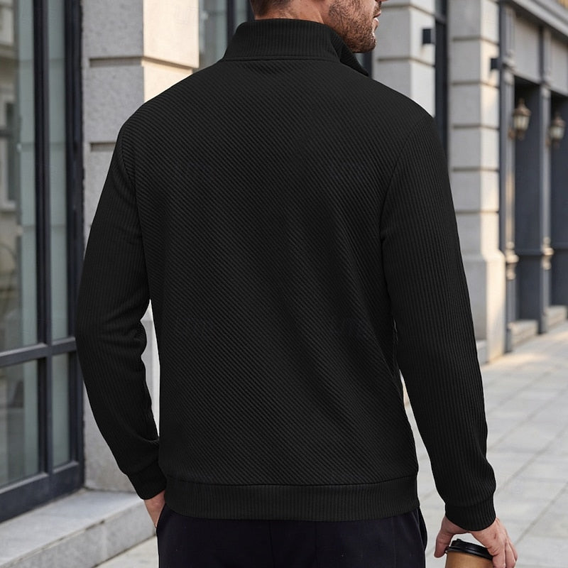 Quentin | Texturerad Quarter-Zip Pullover