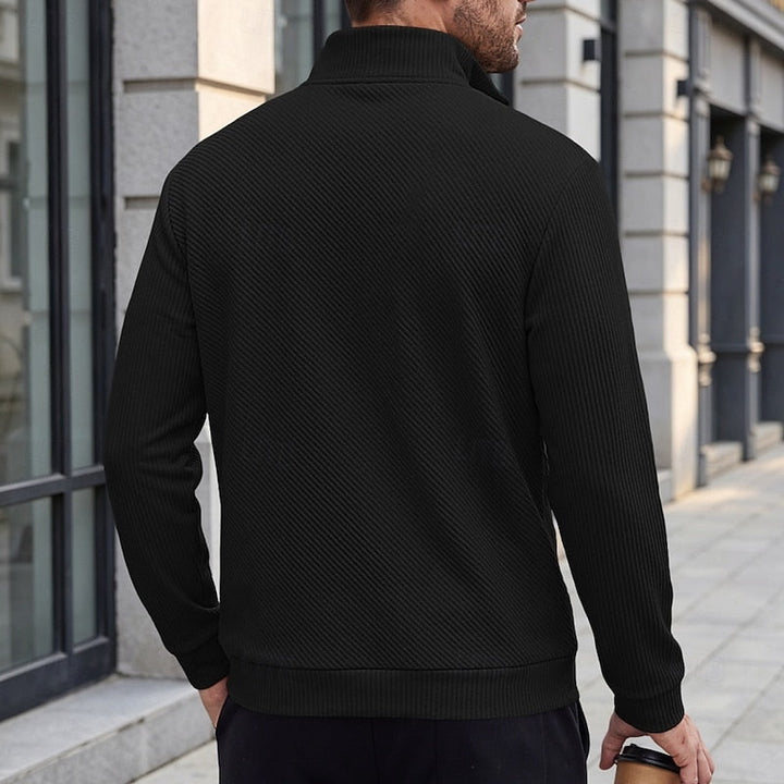 Quentin | Texturerad Quarter-Zip Pullover