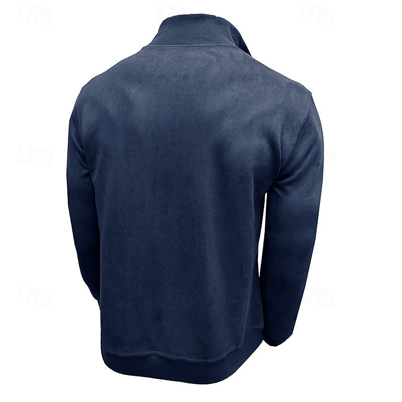Caleb | Kvartdraget Ståkrage Sweatshirt